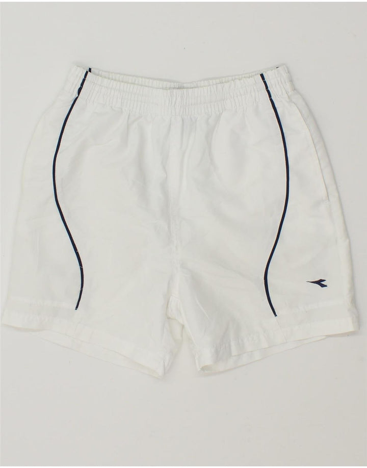 DIADORA Mens Sport Shorts 2XS  White Polyester Vintage Diadora and Second-Hand Diadora from Messina Hembry 