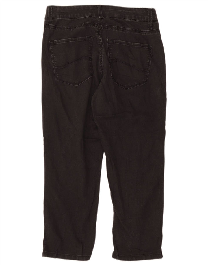 Женские джинсы-капри свободного покроя Lee, США 8, средние W28 L21, черные, хлопковые