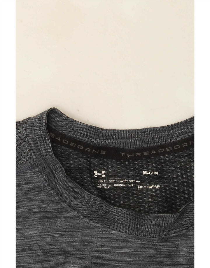 Мужской топ Under Armour Heat Gear с длинным рукавом, средний серый в крапинку