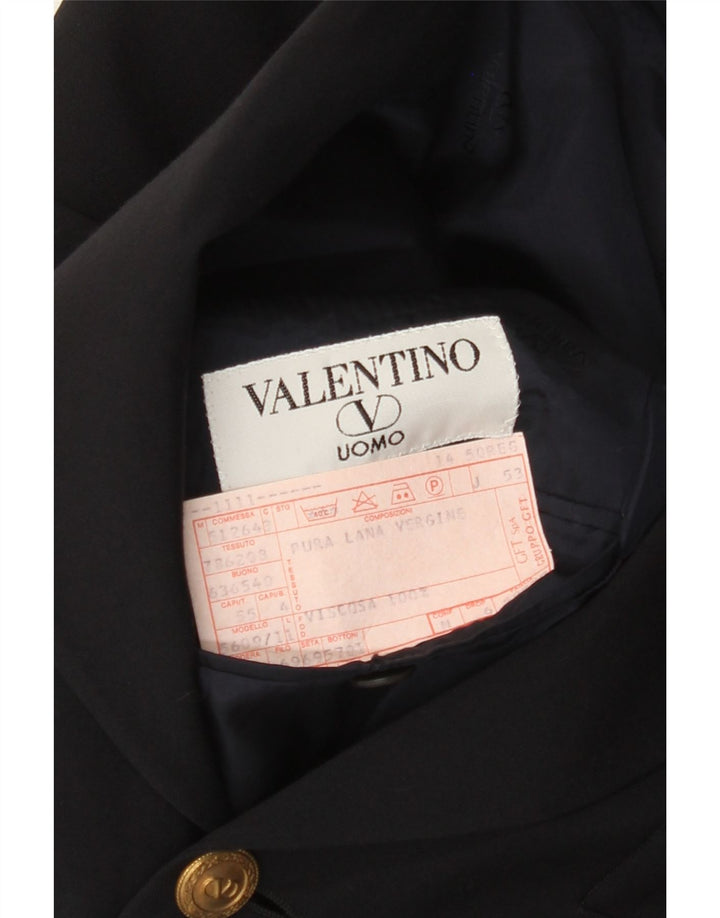 Мужской пиджак Valentino на 3 пуговицах IT 50, большой темно-синий, шерстяной