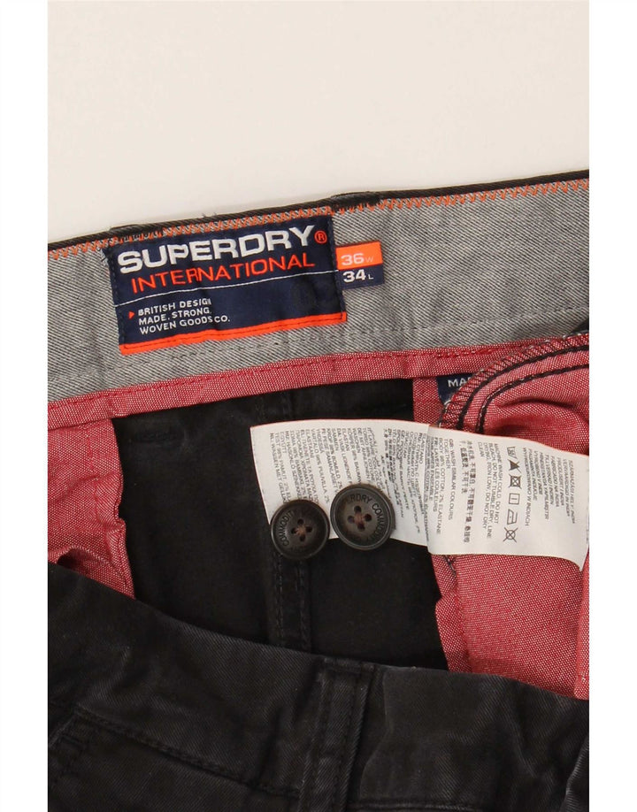 Мужские брюки-карго Superdry Joggers W36 L30, черный хлопок