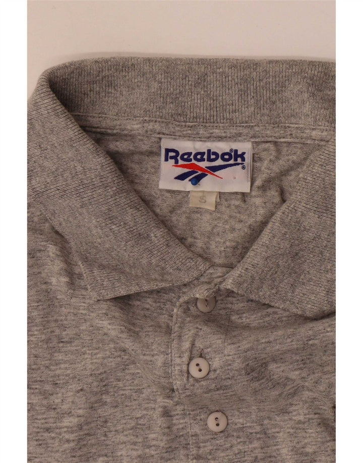 Мужская рубашка-поло Reebok, маленькая серая в крапинку