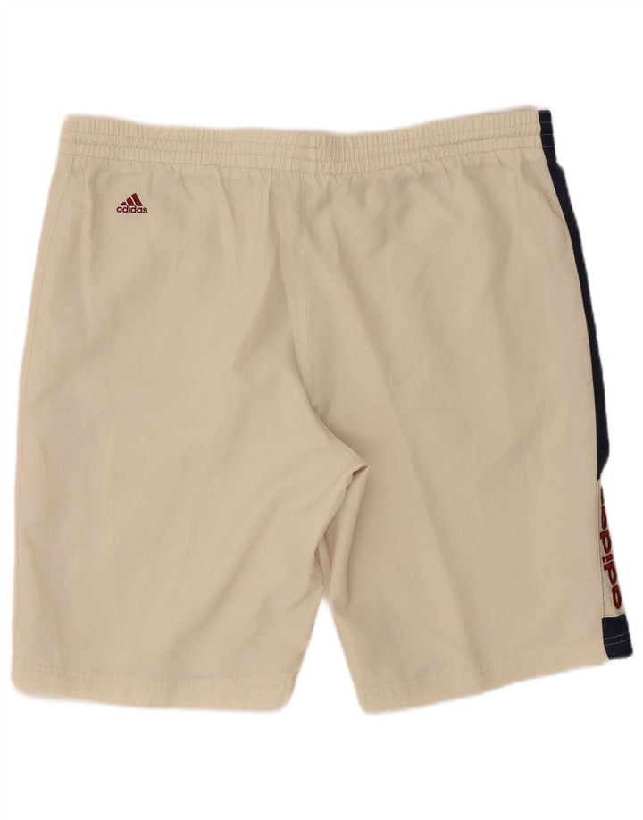 Мужские спортивные шорты Adidas с графическим рисунком XL, бежевые, полиэстер с цветными блоками