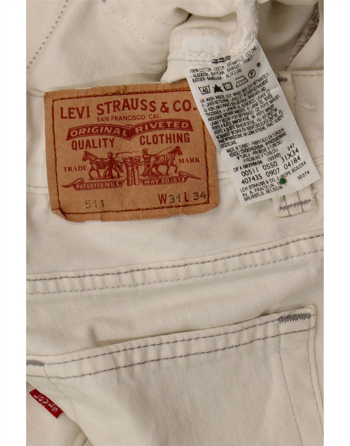 Мужские джинсы LEVI'S 511 Slim W31 L34 Off White Cotton
