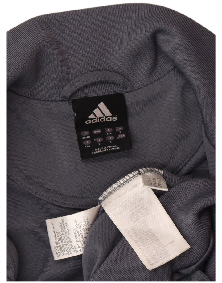 Мужская спортивная куртка Adidas UK 38/40, средний серый полиэстер с цветными блоками