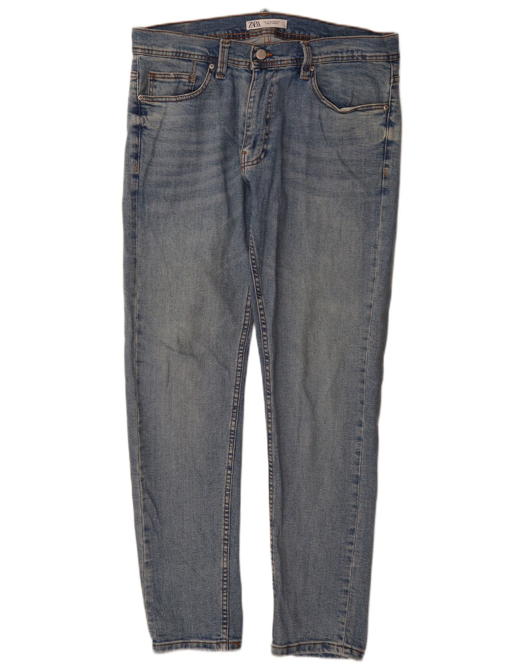 Мужские узкие джинсы Zara EU 44, большие W34 L32, синие, хлопок
