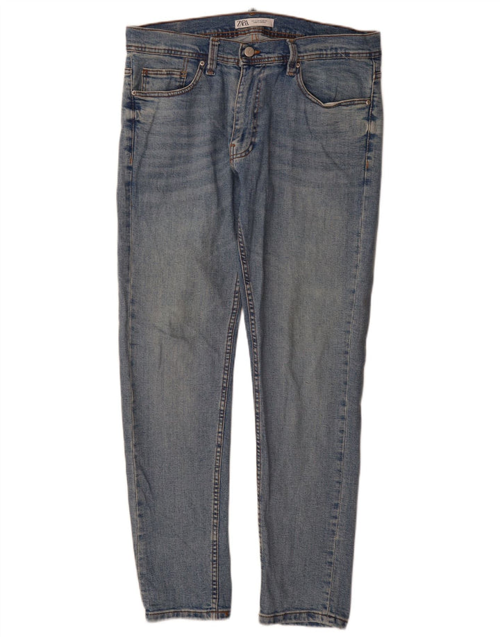 Мужские узкие джинсы Zara EU 44, большие W34 L32, синие, хлопок