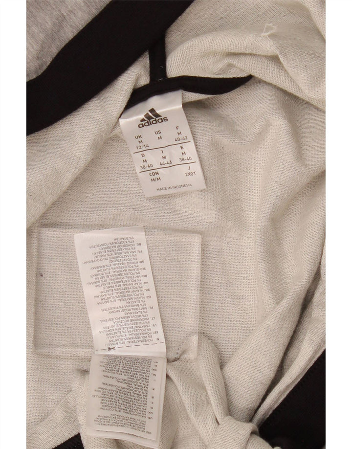 Женский кардиган с капюшоном ADIDAS UK 12/14, средний серый, цветные блоки