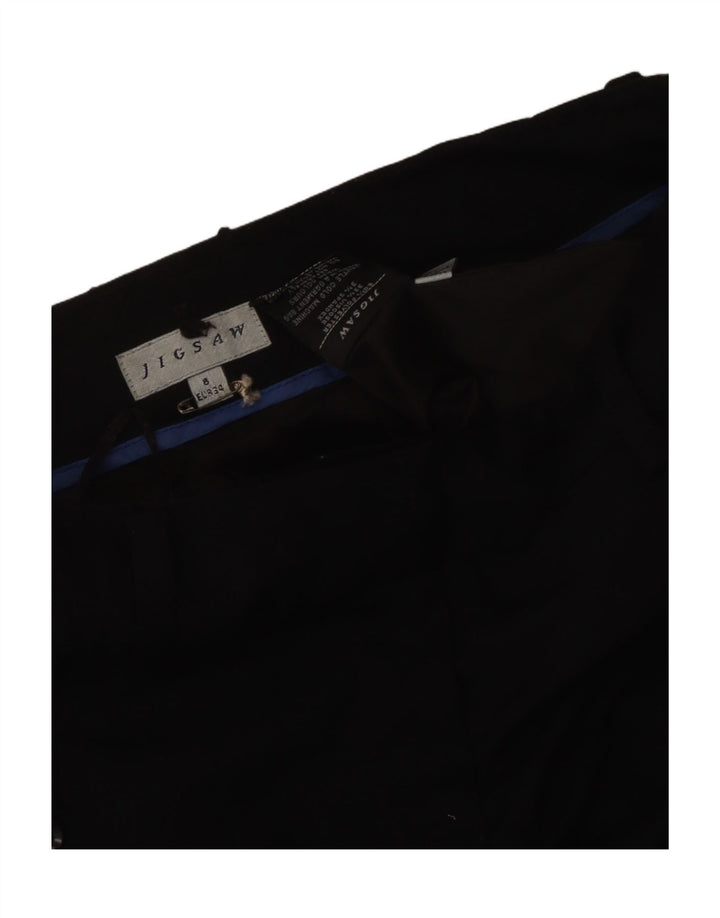 Женские брюки чинос Jigsaw Bootcut UK 8, маленькие W30 L31, черный полиэстер