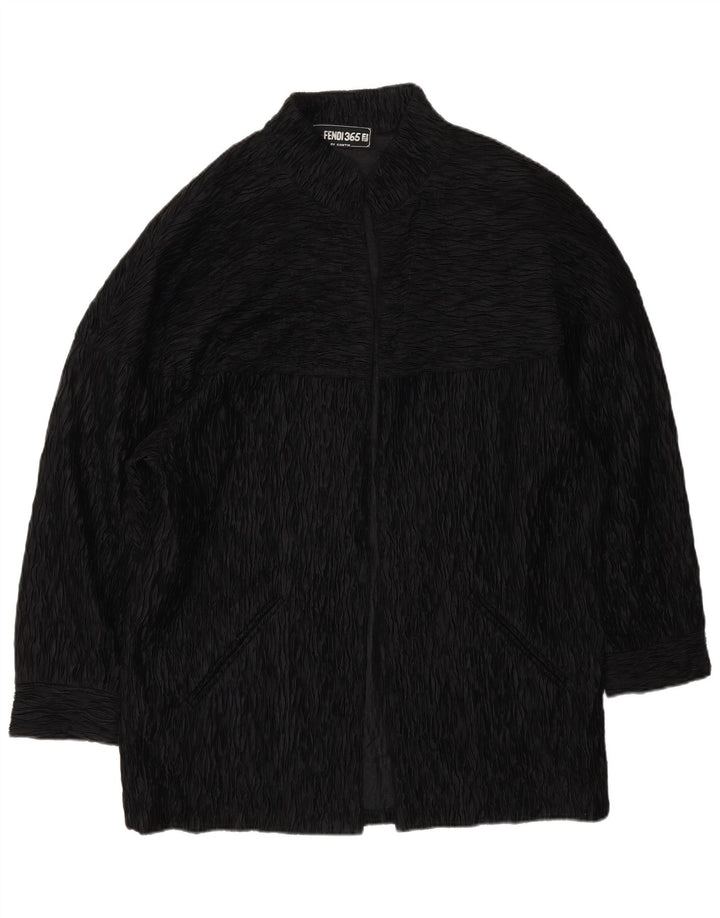 Женское открытое пальто Fendi UK 18 XL, черное