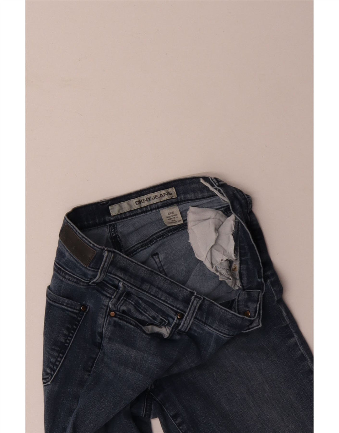 Женские узкие джинсы DKNY US 6, средние W30 L30, синие, хлопок