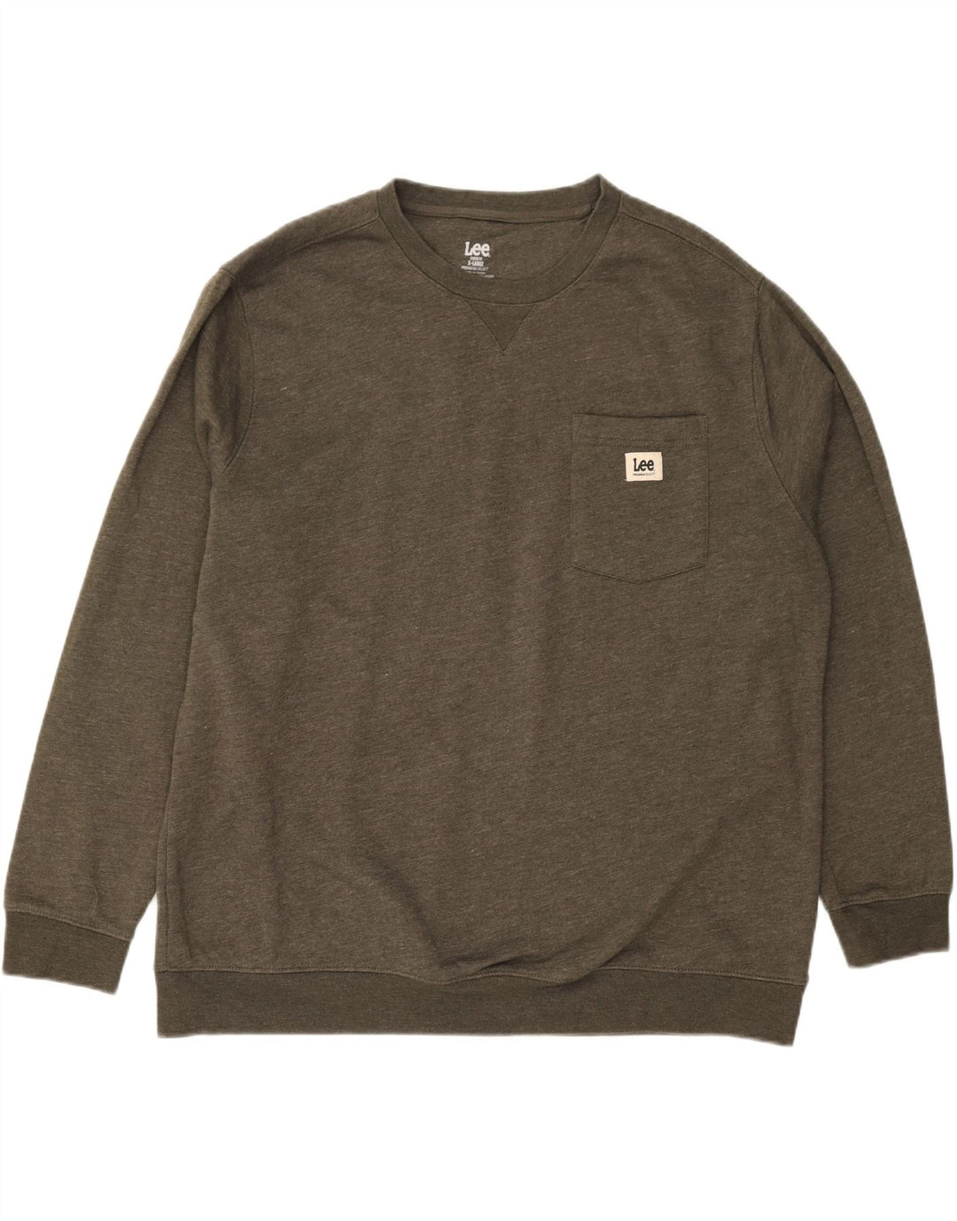 LEE Mens Sweatshirt Jumper XL Khaki Cotton Vintage Lee and Second-Hand Lee from Messina Hembry 