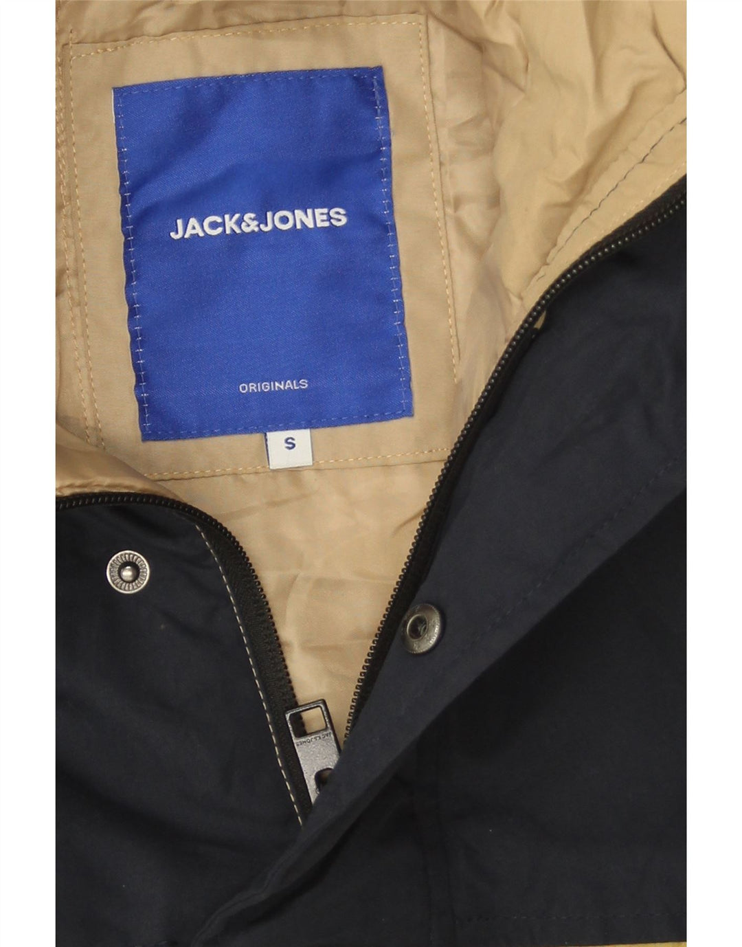Мужская ветровка с рисунком Jack & Jones UK 36, маленькая бежевая с цветными блоками