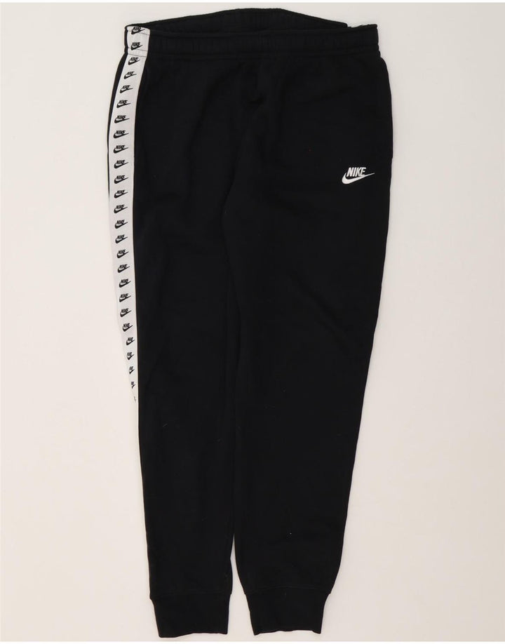 Мужские спортивные брюки Nike с графическим рисунком, джоггеры, средние, черные, с цветными блоками