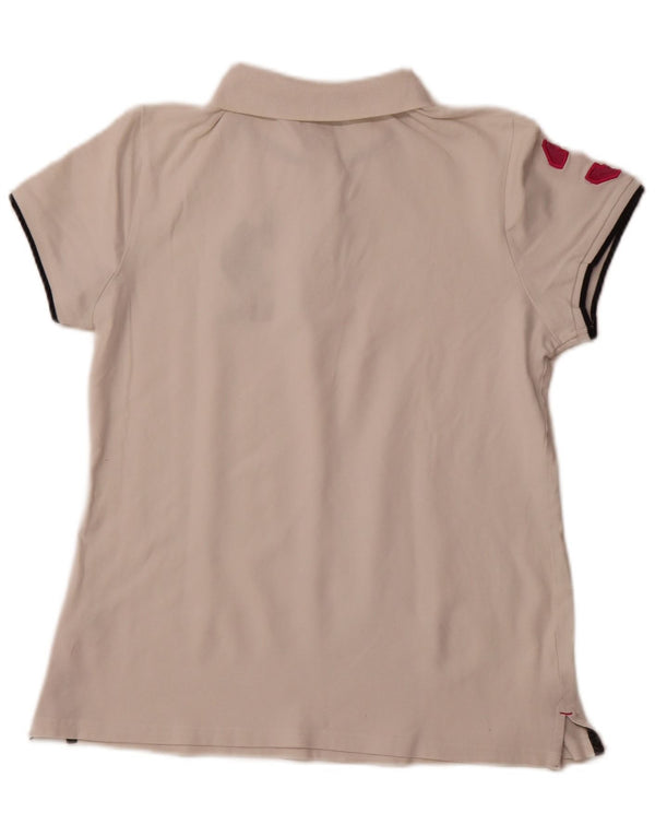 Женская рубашка поло с графическим рисунком US POLO ASSN UK 18 XL, белый хлопок