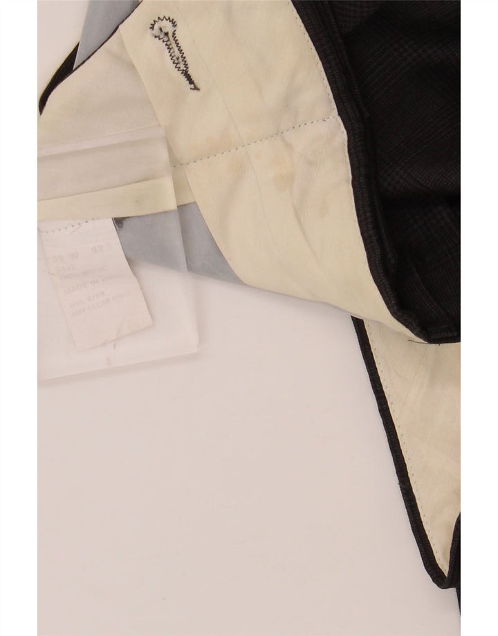 Мужские костюмные брюки NAUTICA W38 L32 серые, шерстяные в клетку