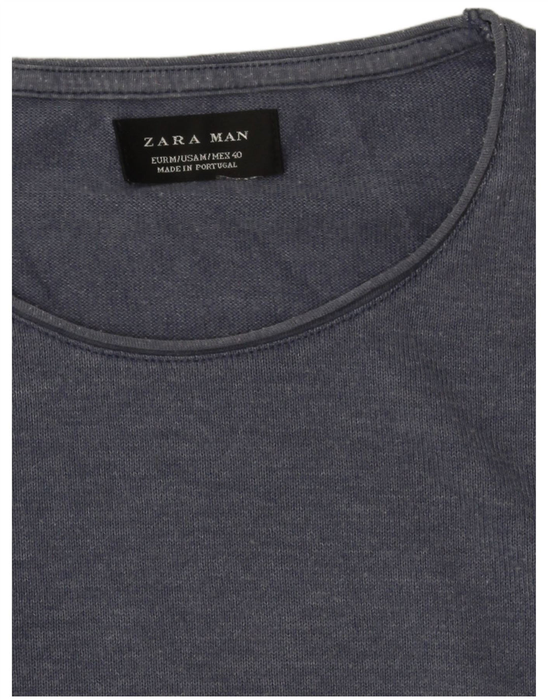 Мужская футболка Zara Top Medium Темно-синяя