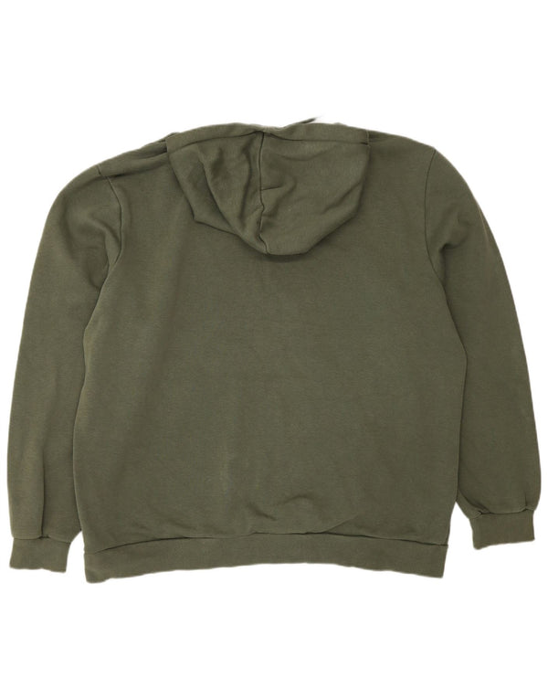 Puma Mens Graphic Hoodie Jumper XL Green Cotton