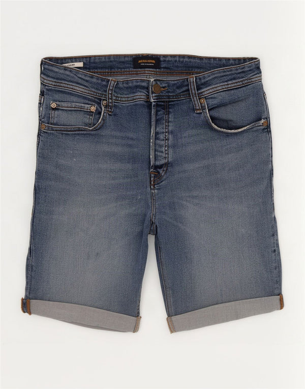 Мужские джинсовые шорты Jack & Jones Regular, большие размеры, W34, синие, хлопок