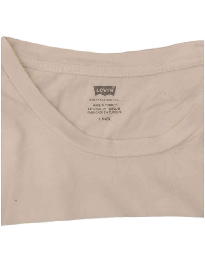 Женская футболка с рисунком LEVI'S Top UK 16, большая белая
