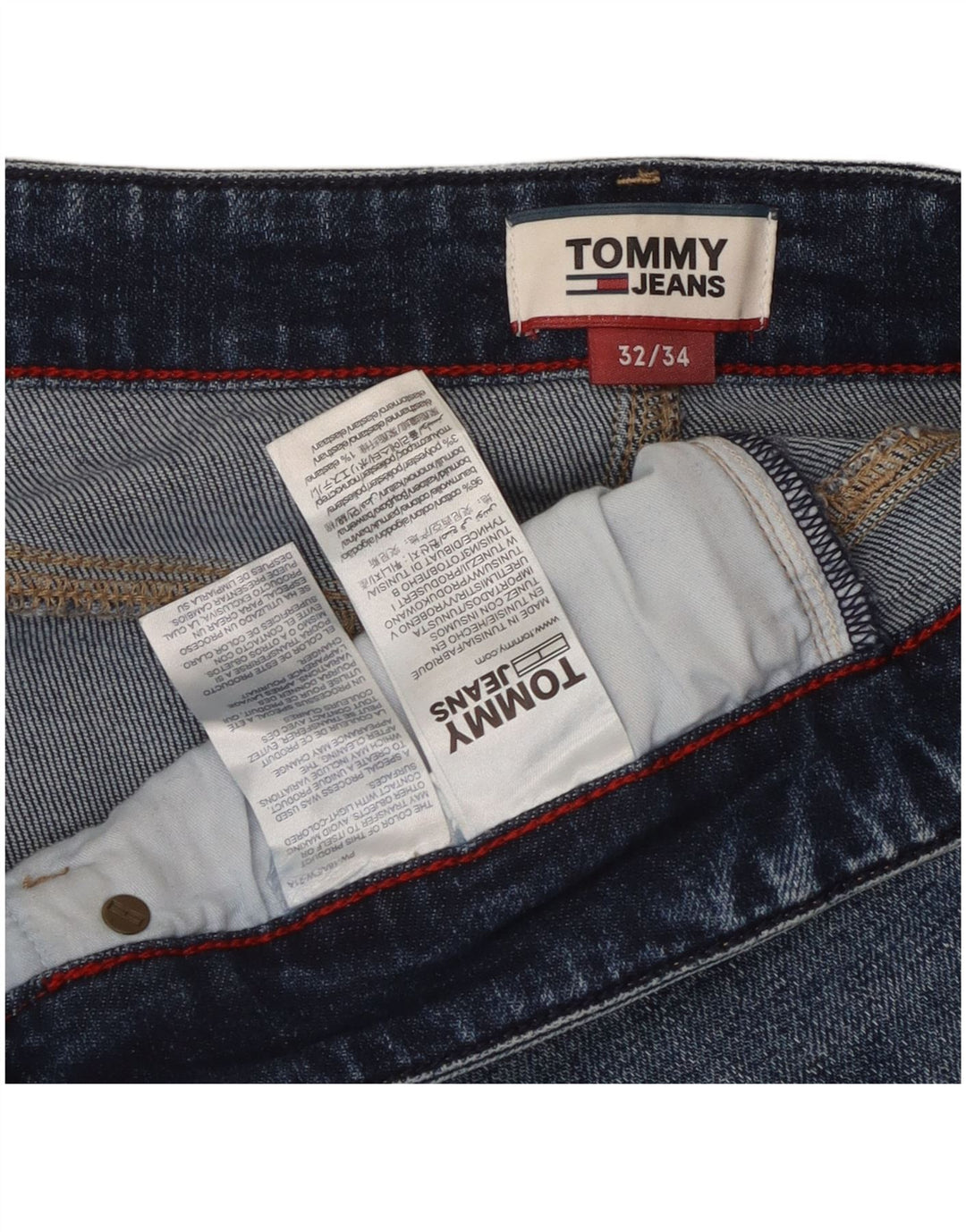 Мужские узкие джинсы Tommy Hilfiger W32 L31 синие, хлопок