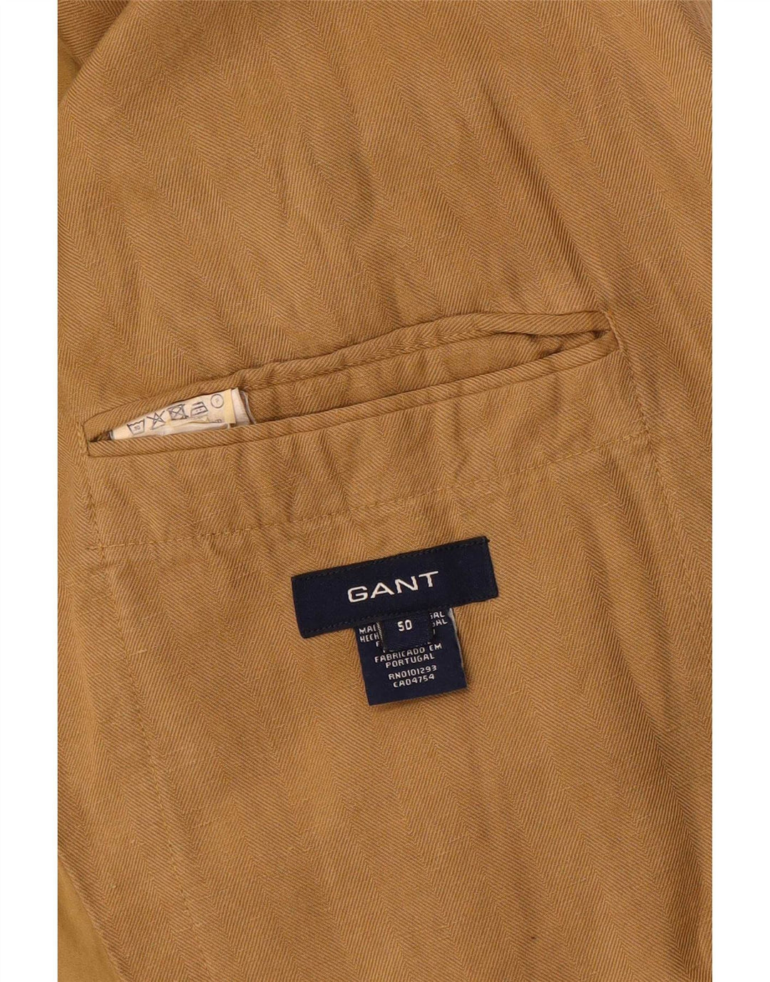 Мужской пиджак Gant на 2 пуговицах IT 50, большой коричневый лен
