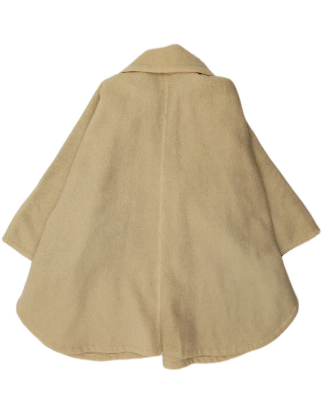 Винтажное женское пальто-кейп оверсайз IT 44 Medium Beige Wool