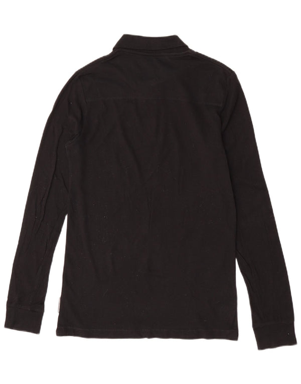 Мужская рубашка поло с длинным рукавом French Connection XS, черный хлопок