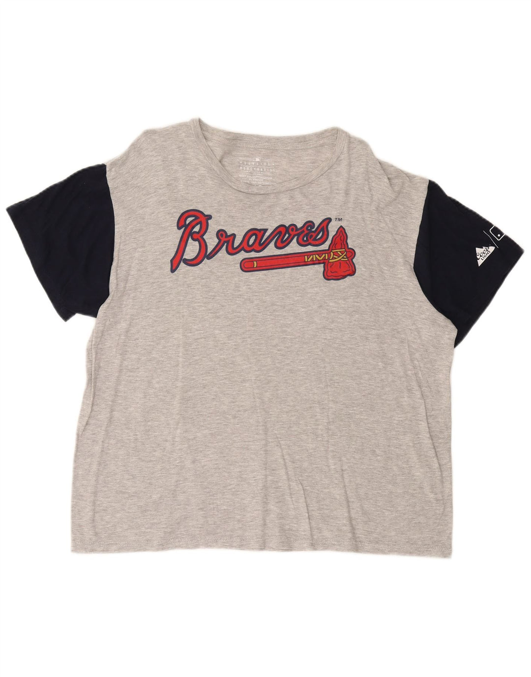 Мужская футболка с графическим рисунком Genuine Merchandise, большой серый хлопок с цветными блоками