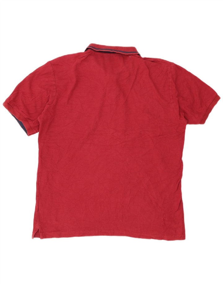 MOUNTAIN WAREHOUSE Мужская рубашка поло, большая красная хлопковая ткань