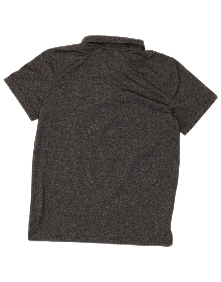 Рубашка-поло Puma для мальчиков 10–11 лет, средний серый полиэстер с крапинками