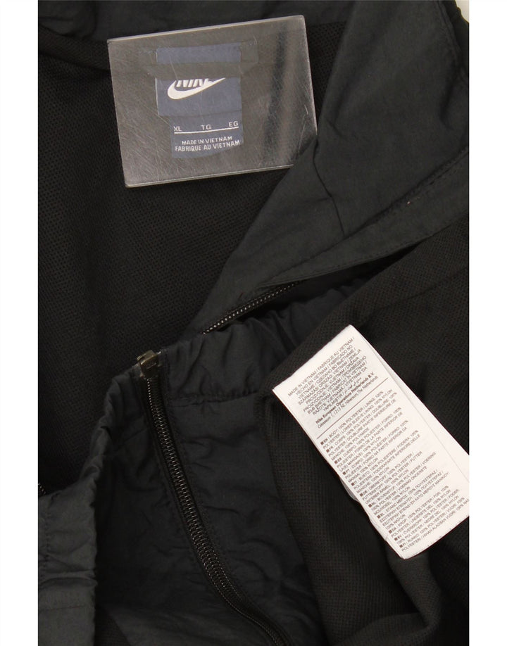 Мужская спортивная куртка Nike XL, черный полиэстер с цветными блоками