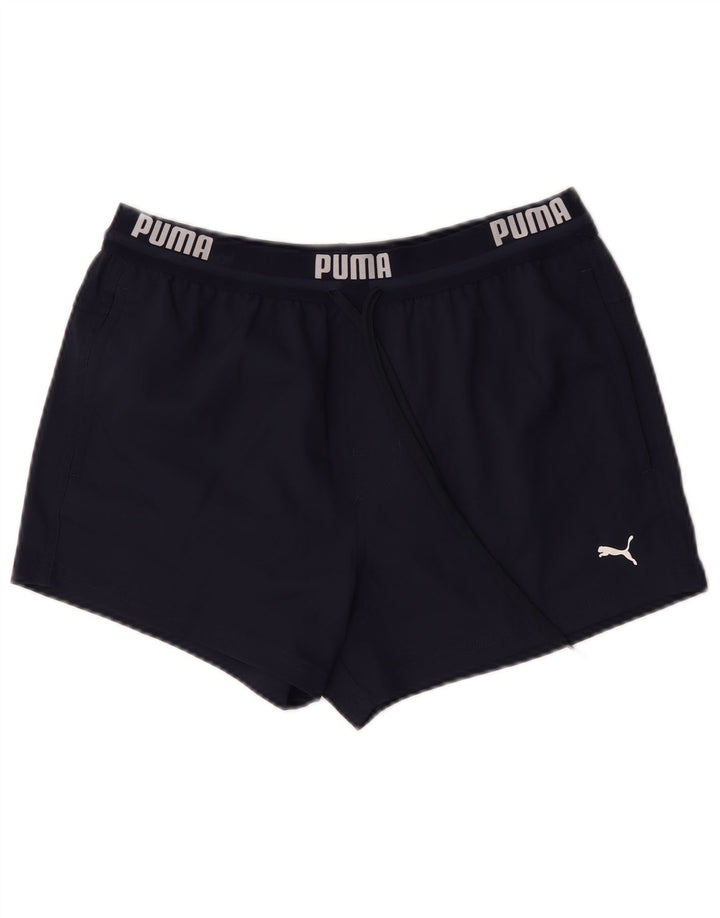Мужские спортивные шорты Puma с рисунком, средний темно-синий, полиэстер
