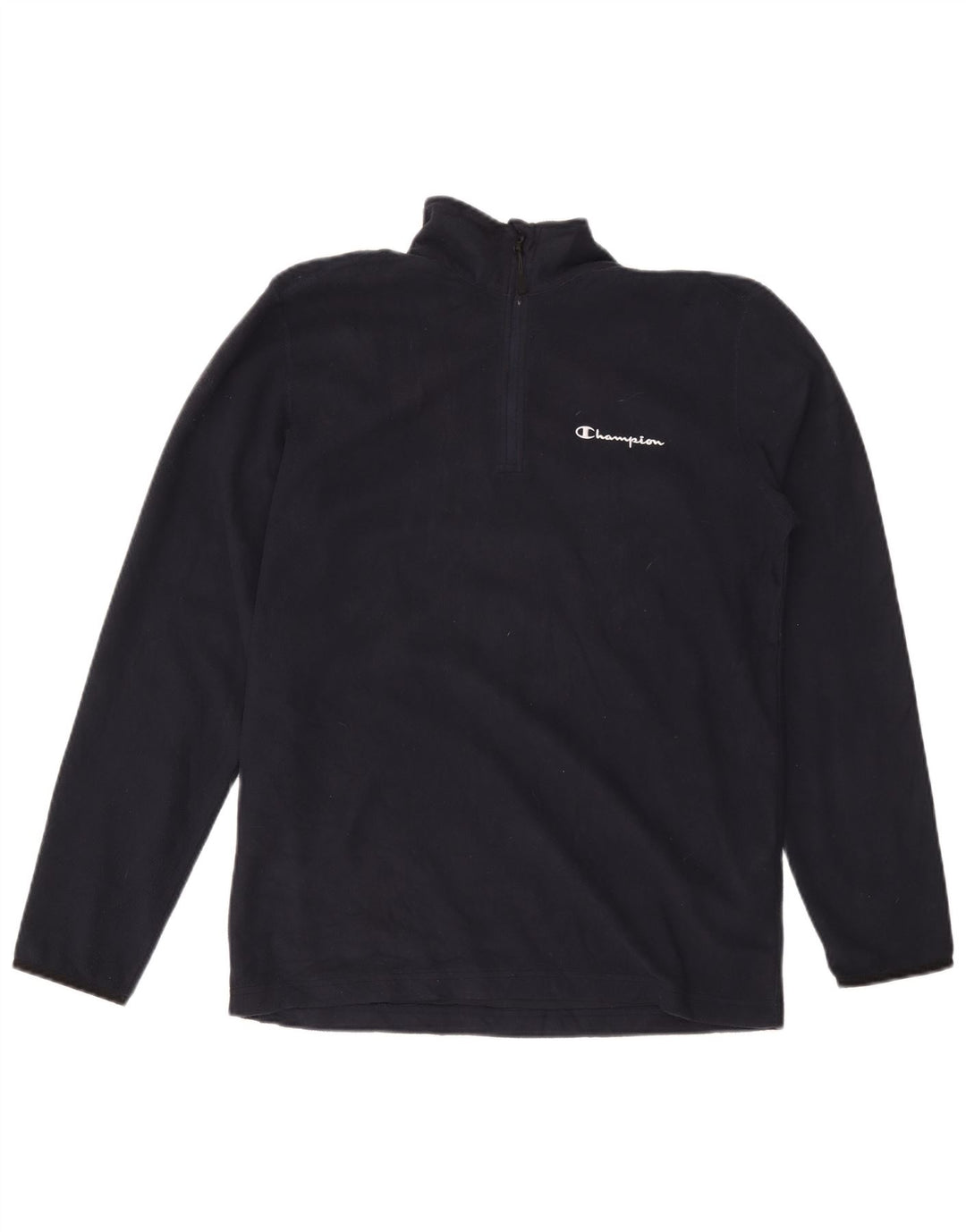 Мужской флисовый джемпер Champion с воротником на молнии, большой размер, темно-синий, полиэстер