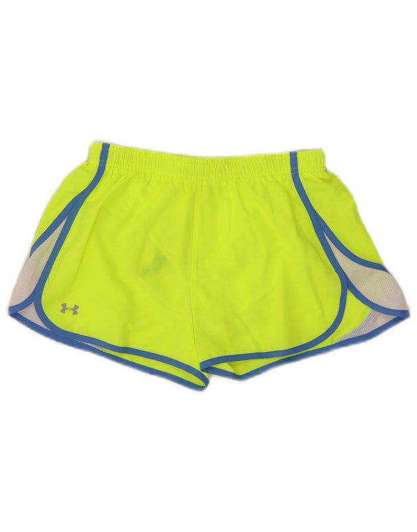 Женские спортивные шорты Under Armour Heat Gear UK 10, маленькие желтые цветные блоки