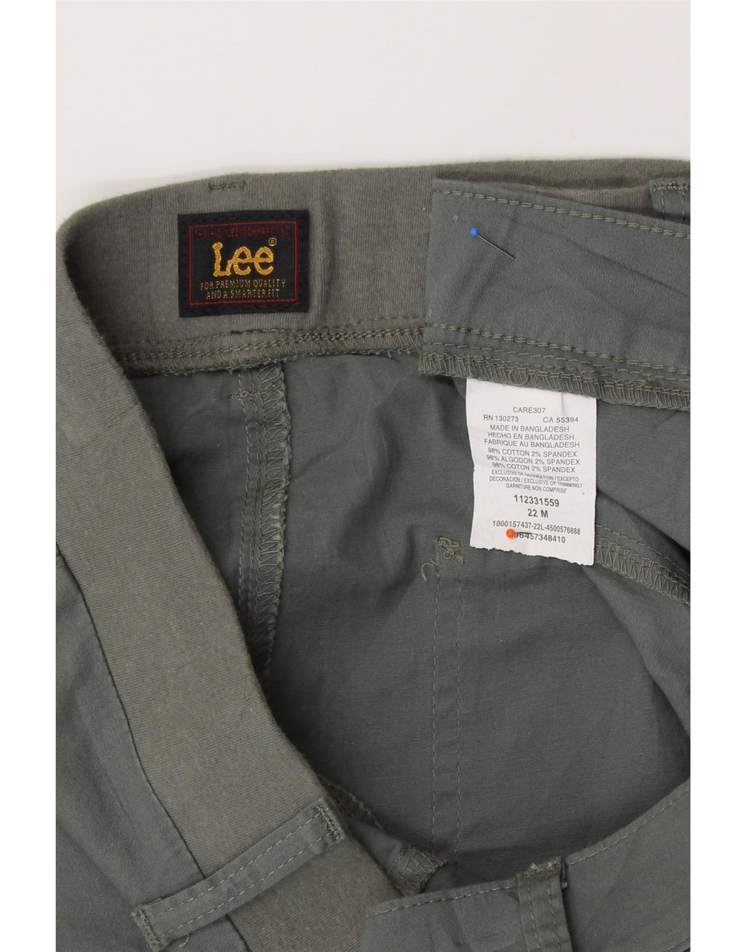 LEE Womens Chino Shorts US 22 2XL W44 Grey Cotton