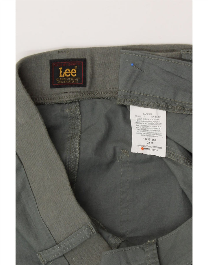 LEE Womens Chino Shorts US 22 2XL W44 Grey Cotton