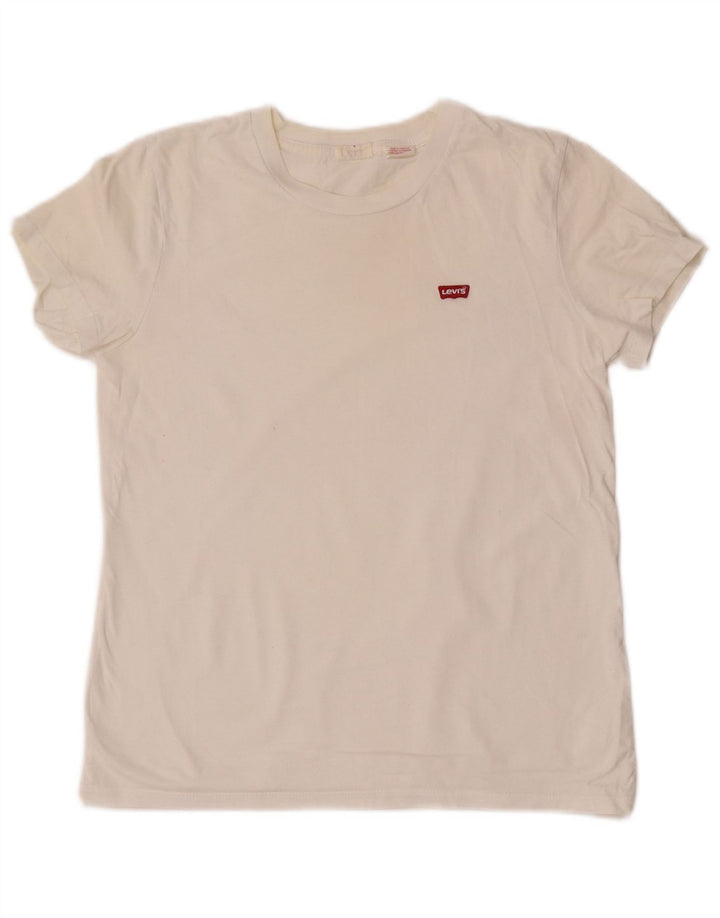 Женская футболка с рисунком Levi's Top UK 10, маленькая белая