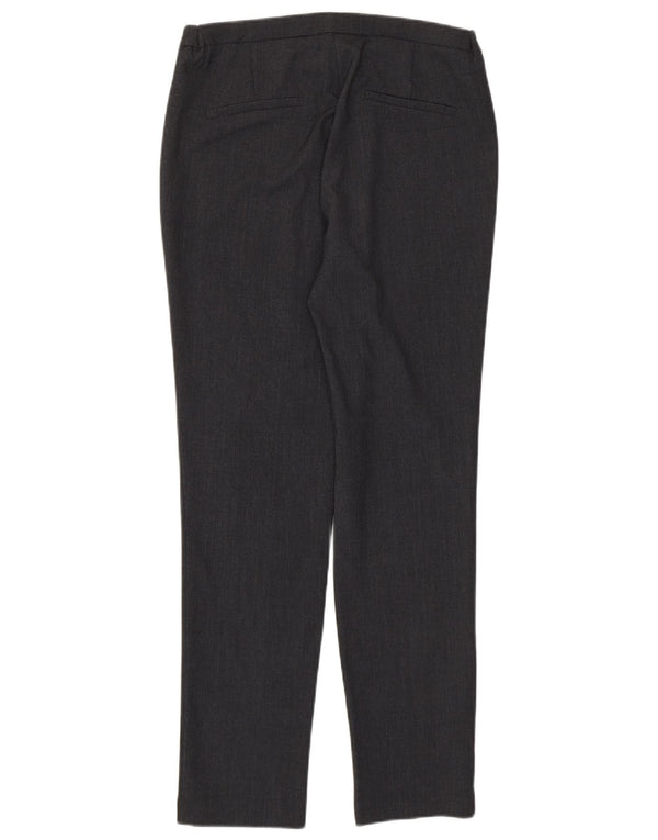 Женские костюмные брюки узкого кроя Benetton UK 10, маленькие W28 L28, серый полиэстер