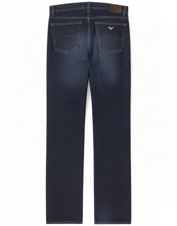 Armani Мужские прямые джинсы W33 L32, синий хлопок