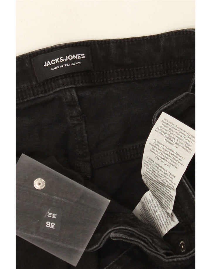 Мужские узкие джинсы Jack & Jones W36 L32, черный хлопок