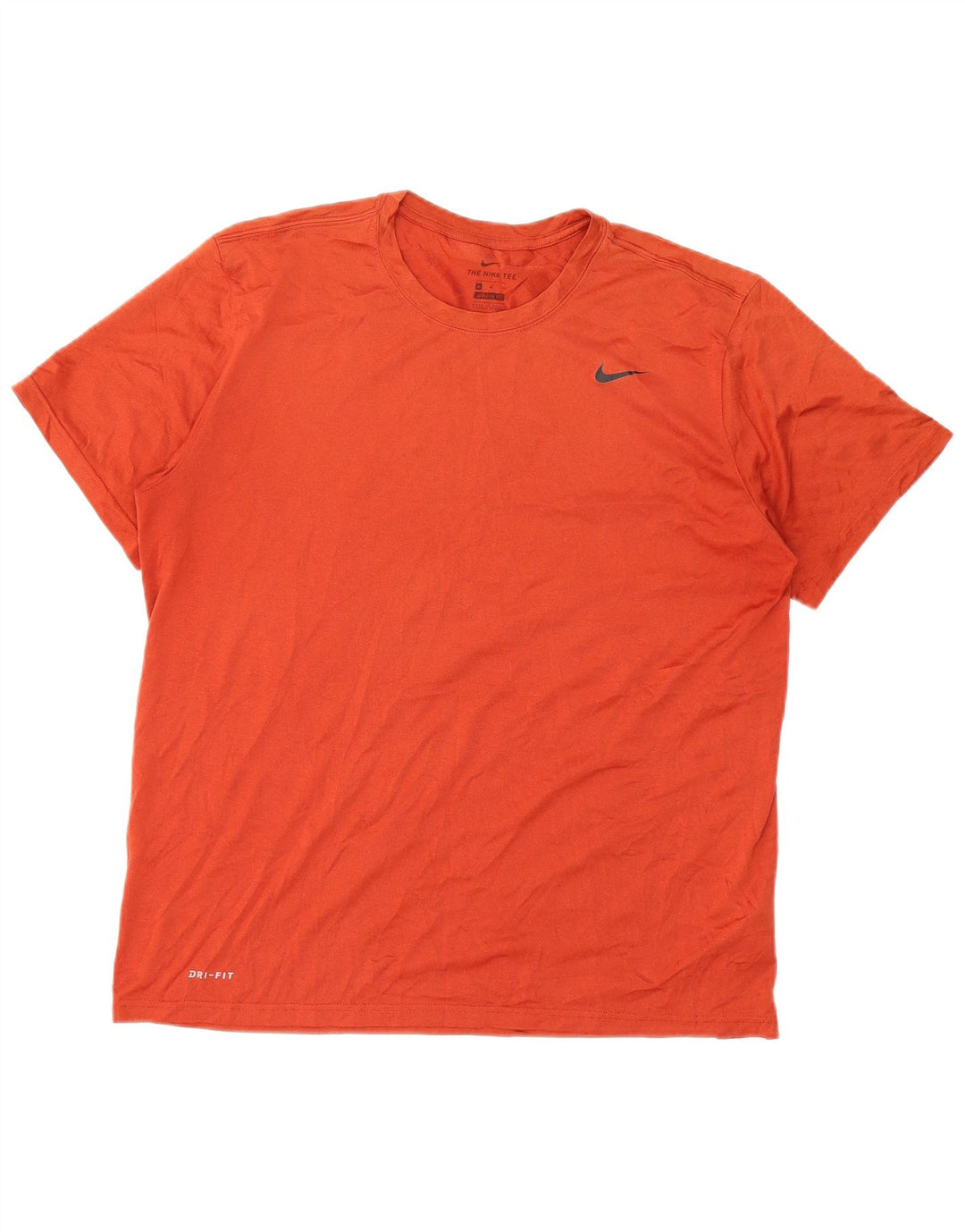 Мужская футболка NIKE Dri Fit Top XL оранжевого цвета из полиэстера
