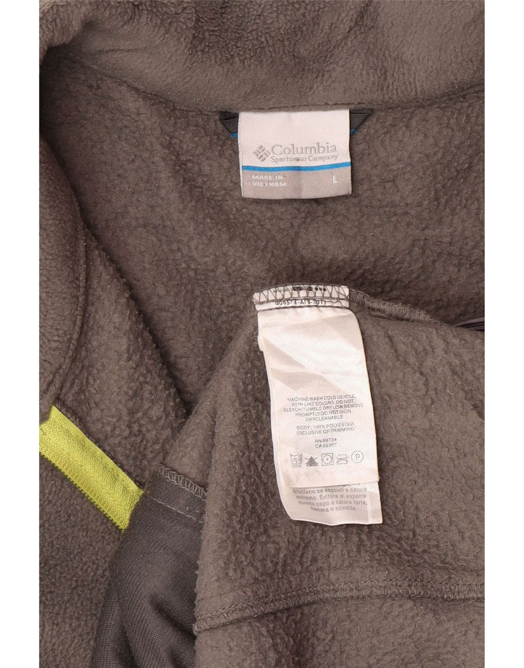 Мужская флисовая куртка COLUMBIA UK 40, большой серый полиэстер