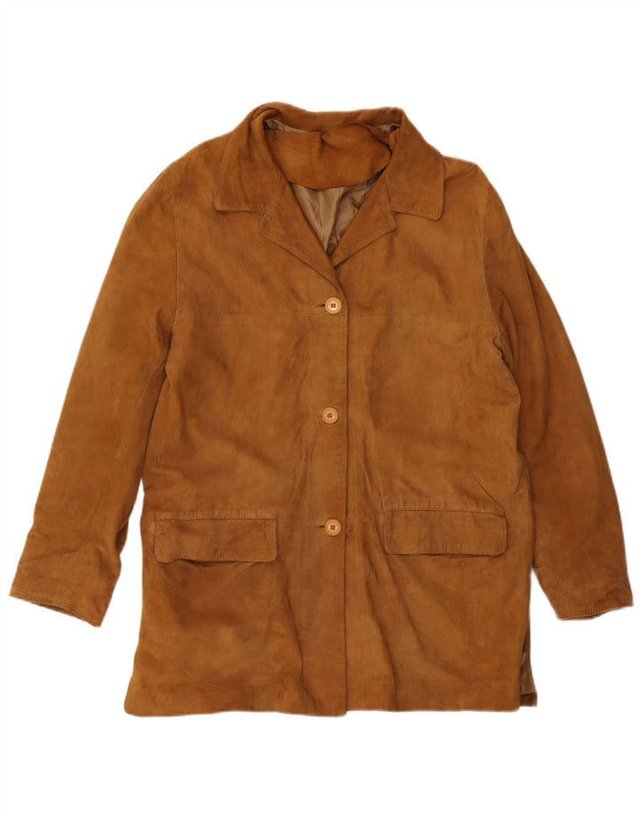 Винтажная женская замшевая куртка IT 42 Medium Brown Leather