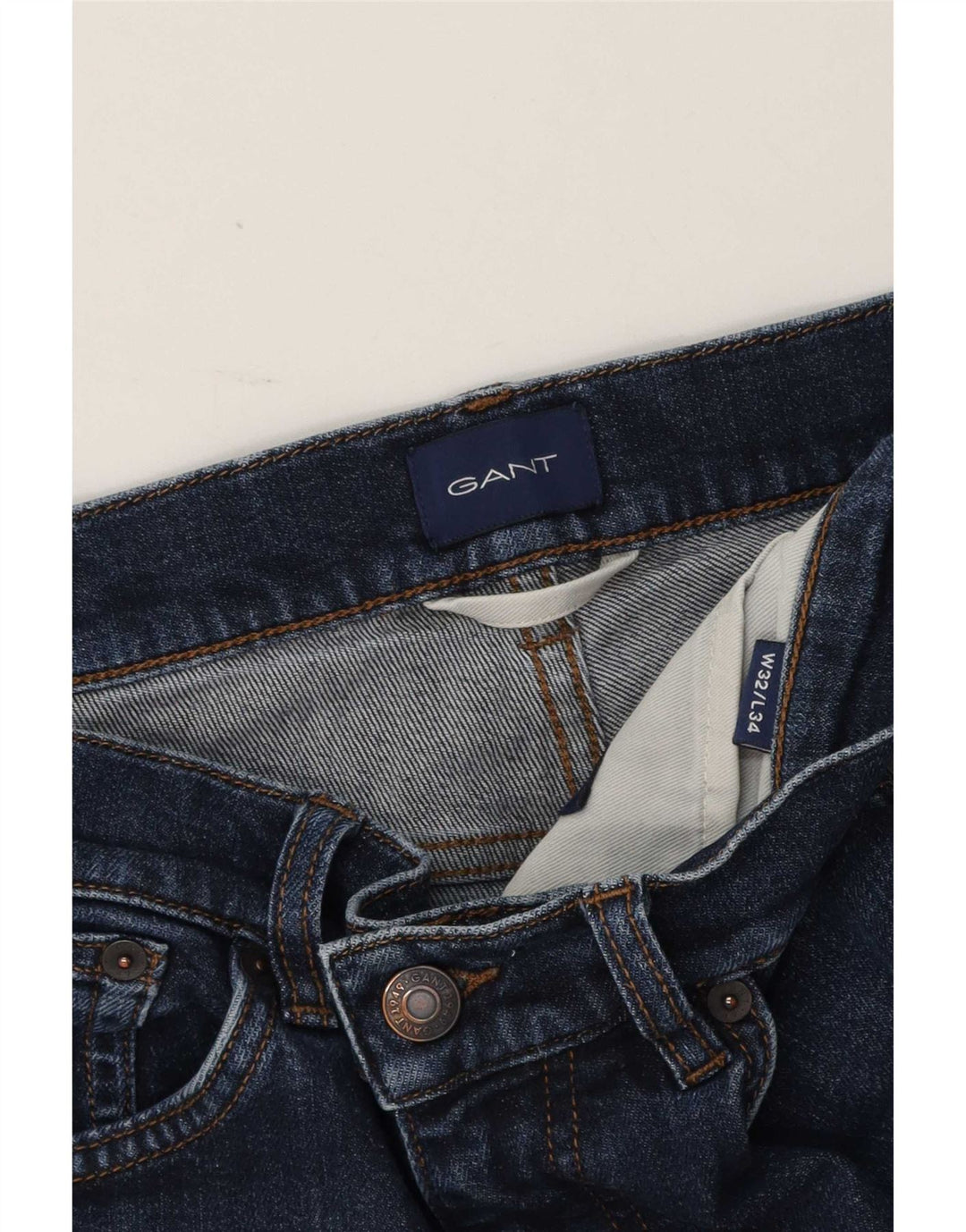 Мужские узкие джинсы Gant W32 L34 темно-синие