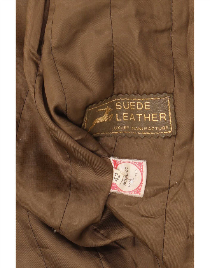 Винтажная женская кожаная куртка IT 42 Medium Brown
