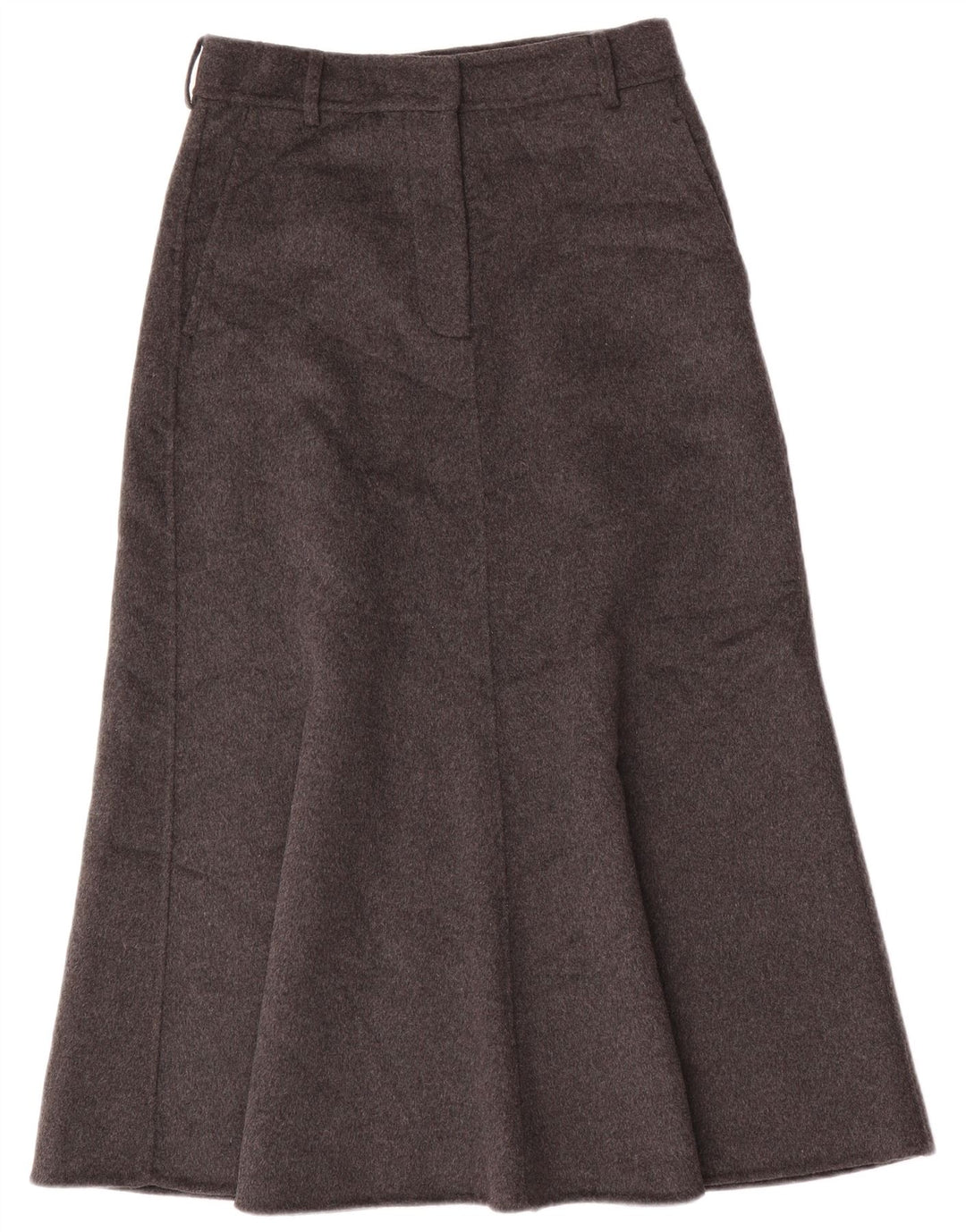 Женская макси-юбка-трапеция Zara, маленькая W28, серая шерсть