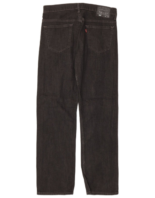 Мужские прямые джинсы свободного кроя Levi's 569 W31 L34, серый хлопок