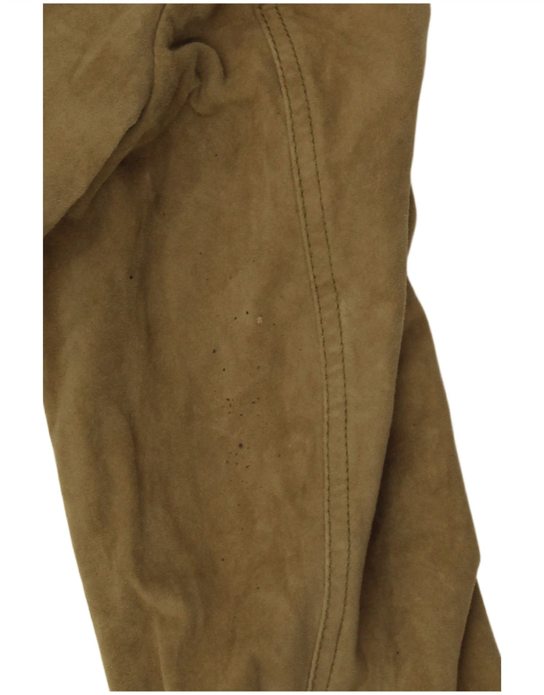 Женская укороченная замшевая куртка Aeronautica Militare IT 42, кожа цвета хаки среднего размера