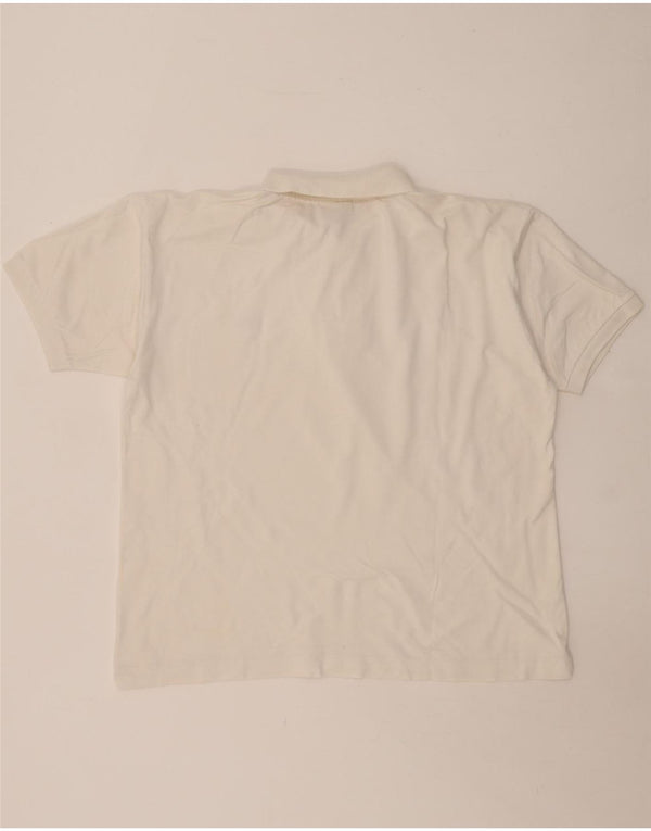 Мужская рубашка-поло LACOSTE, размер 4, средний размер, белый хлопок